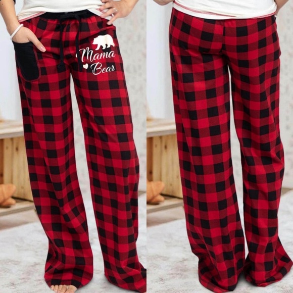 RED Plaid Lounge Pants NEW - Picture 1 of 1